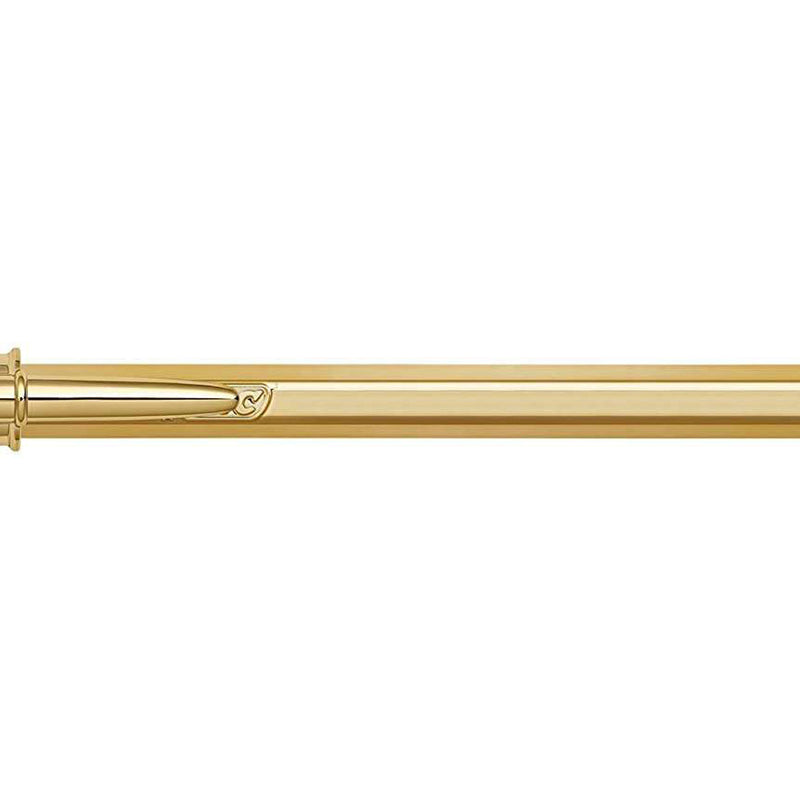 Bic Cristal Shine Boligrafo de Bola - Punta Media de 1.0mm - Tinta con Base de Aceite - Elegante Cuerpo Dorado - Color Azul