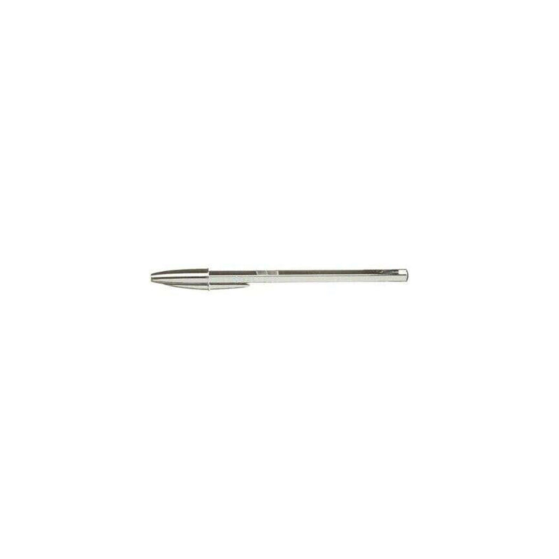 Bic Cristal Shine Boligrafo de Bola - Punta Media de 1.0mm - Tinta con Base de Aceite - Elegante Cuerpo Plateado - Color Negro