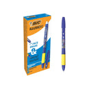 Bic Illusions Boligrafo Borrable - Punta Media de 0.7mm - Grip de Goma - Recargable - Color Azul