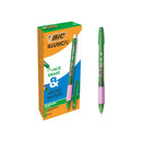 Bic Illusions Boligrafo Borrable - Punta Media de 0.7mm - Grip de Goma - Recargable - Color Verde