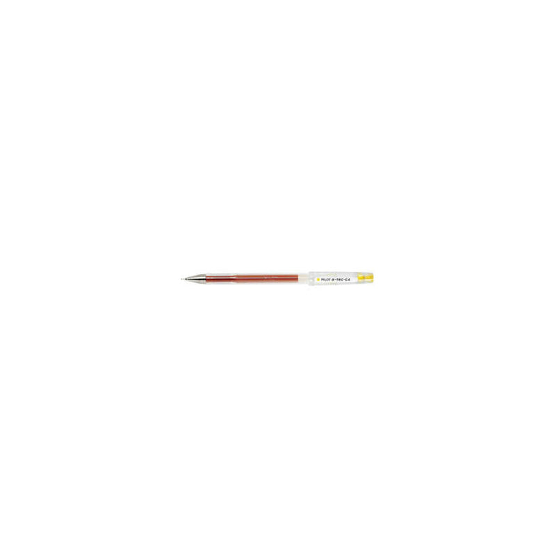 Pilot Boligrafo de Gel G-Tec C4 - Extra Fino - Recargable - Punta de Bola 0.4mm - Trazo 0.2mm - Color Amarillo