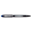 Uni-ball JetStream SX-210 Boligrafo Punta de Bola 1mm - Tinta Resistente al Agua y Luz - Secado Instantaneo - Cuerpo de Plastico y Caucho - Clip Metalico - Color Azul