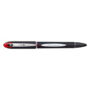 Uni-ball JetStream SX-210 Boligrafo Punta de Bola 1mm - Tinta Resistente al Agua y Luz - Secado Instantaneo - Cuerpo de Plastico y Caucho - Clip Metalico - Color Rojo