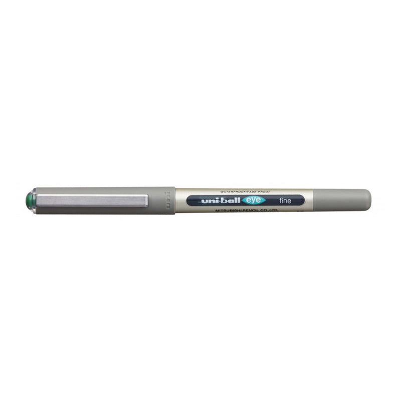 Uni-ball Eye Fine UB-157 Boligrafo de Tinta Liquida - Punta de Bola 0.7mm - Tinta Resistente al Agua y Luz - Sistema de Control de Tinta - Color Verde