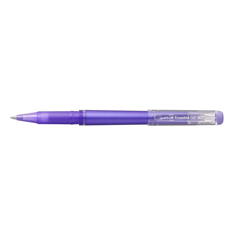 Uni-ball UF-222 Roller de Gel Borrable - Punta de Bola 0.7mm - Tinta Termosensible - Doble Goma de Borrado - Color Violeta
