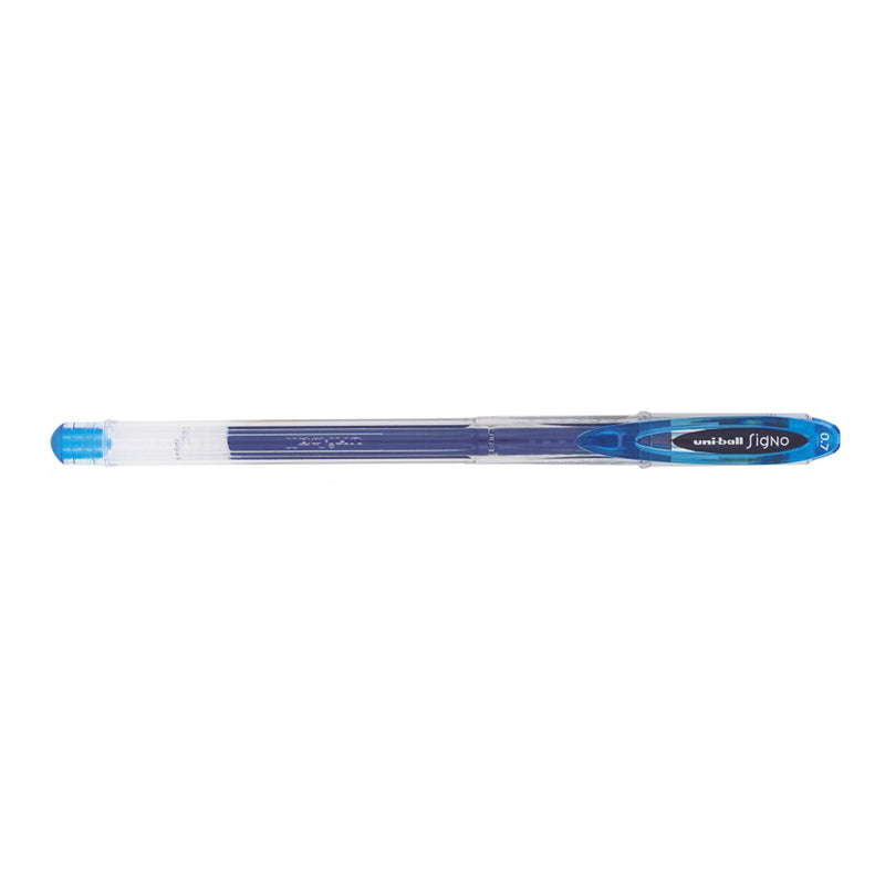 Uni-ball UM-120 Boligrafo de Tinta Gel - Punta de Bola 0.7mm - Tinta Resistente al Agua y Luz - Color Azul Claro