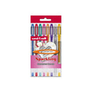 Uni-ball UM-120 SP Signo Sparkling Pack de 8 Boligrafos de Tinta Gel - Punta de Bola 1mm - Tinta Pigmentada Resistente al Agua y Luz - Colores Efecto Purpurina Surtidos