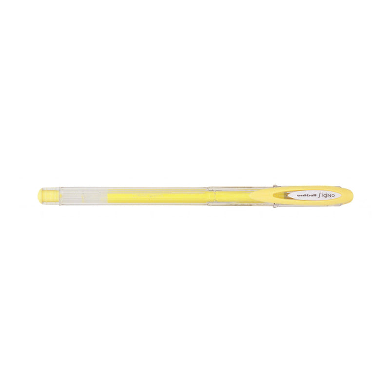 Uni-ball Signo Angelic UM-120AC Boligrafo de Tinta Gel - Punta de Bola 0.7mm - Tinta Resistente al Agua y Luz - Escribe en Papel Negro y Blanco - Color Amarillo