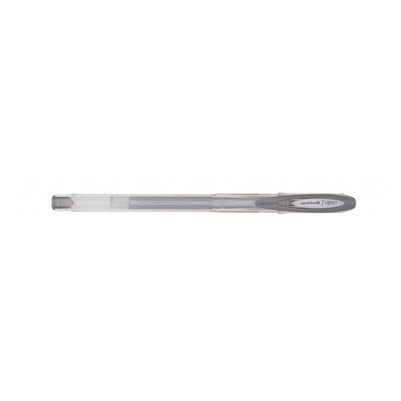 Uni-ball Noble Metal UM-120NM Boligrafo de Tinta Gel Signo - Punta de Bola 0.8mm - Tinta Resistente al Agua y Luz - Escribe en Papel Negro y Blanco - Color Plata