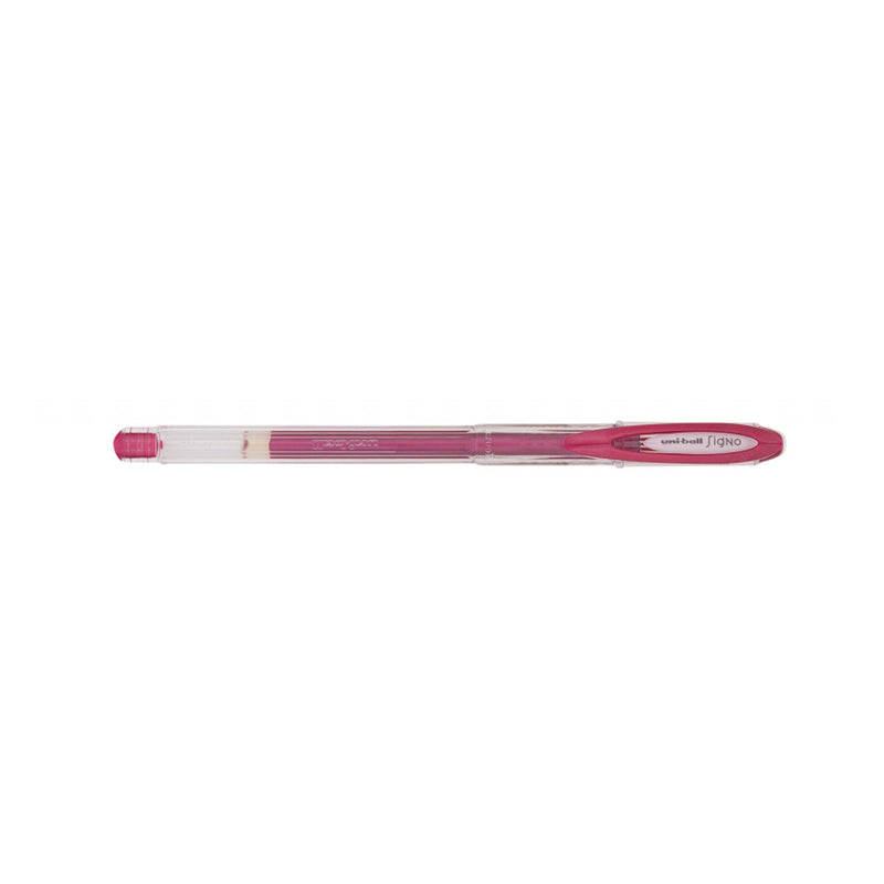Uni-ball Signo Noble Metal UM-120NM Roller de Tinta Gel - Punta de Bola 0.8mm - Tinta Resistente al Agua y Luz - Escribe en Papel Negro y Blanco - Color Rojo