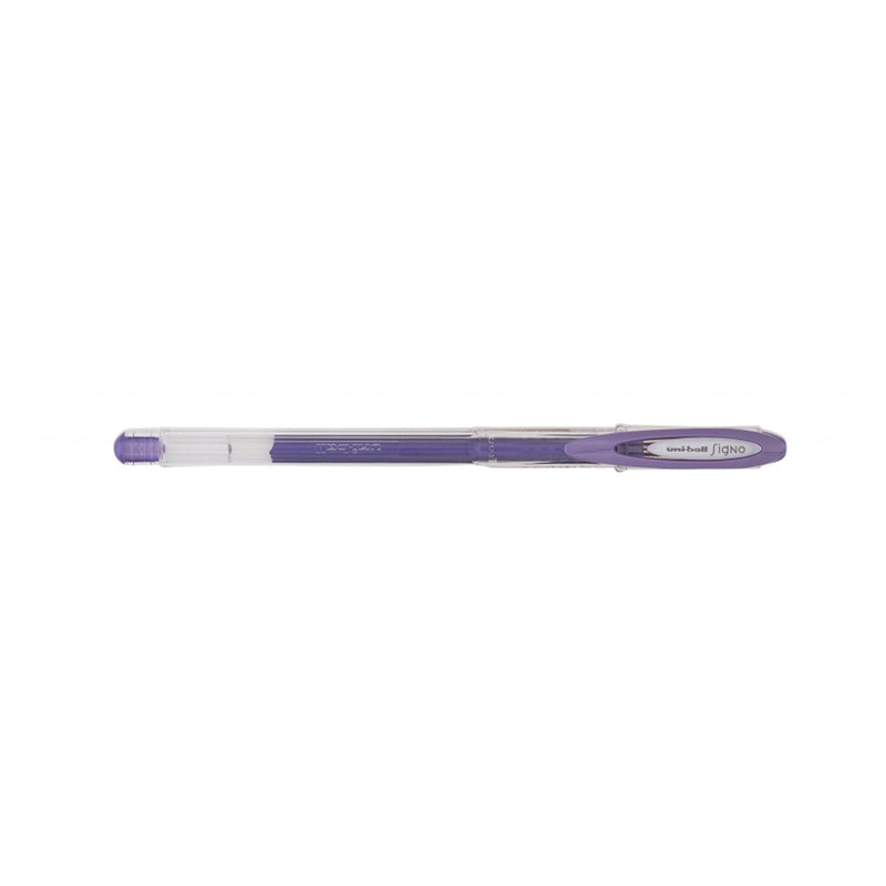 Uni-ball Signo Noble Metal UM-120NM Roller de Tinta Gel - Punta de Bola 0.8mm - Tinta Resistente al Agua y Luz - Escribe en Papel Negro y Blanco - Color Violeta