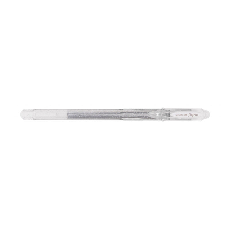 Uni-ball Signo Sparkling UM-120SP Roller de Tinta Gel - Punta de Bola 1mm - Tinta Pigmentada Resistente al Agua y Luz - Efecto Purpurina - Color Plata