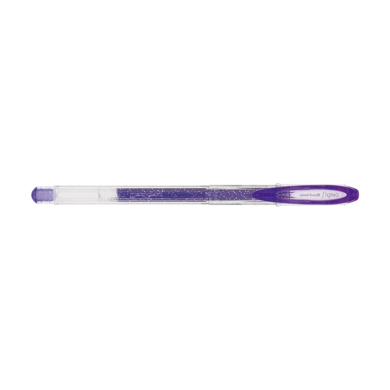 Uni-ball Signo Sparkling UM-120SP Boligrafo de Tinta Gel - Punta de Bola 1mm - Tinta Pigmentada Resistente al Agua y Luz - Efecto Purpurina - Color Violeta
