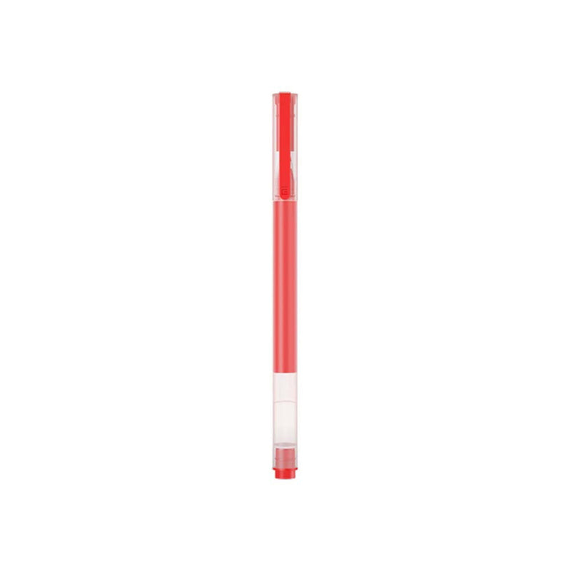 Xiaomi High-Capacity Caja de 10 Boligrafos de Gel - Punta 0.5mm - Alta Capacidad - Secado Rapido - Color Rojo