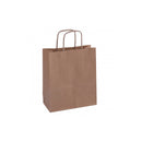 Apli Pack de 50 Bolsas Kraft - Alta Resistencia - Asas Rizadas - Reutilizables y Reciclables - Color Marron