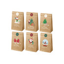 Dohe Navidad Pack de 12 Bolsas de Papel Kraft 22x12x8cm - 2 Bolsas por Modelo - Alta Resistencia