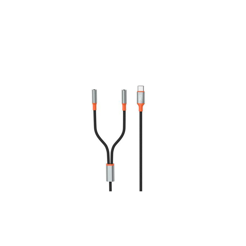 XO Divisor de Audio Estereo Bidireccional - Ideal para Usar 2 Auriculares a La Vez - Cable 1M - Color Negro
