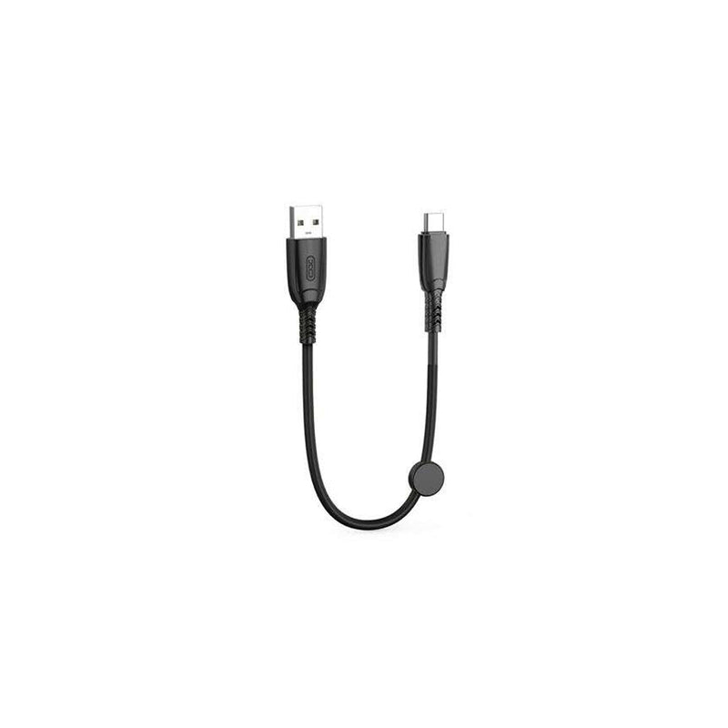 XO Cable NB247 Carga Rapida USB - Tipo C - 6A - 25cm con Clip - Color Negro