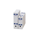 Elba Caja de Archivo Definitivo Folio - Resistente y Duradera - Ideal para Organizar Documentos - Color Blanco y Azul