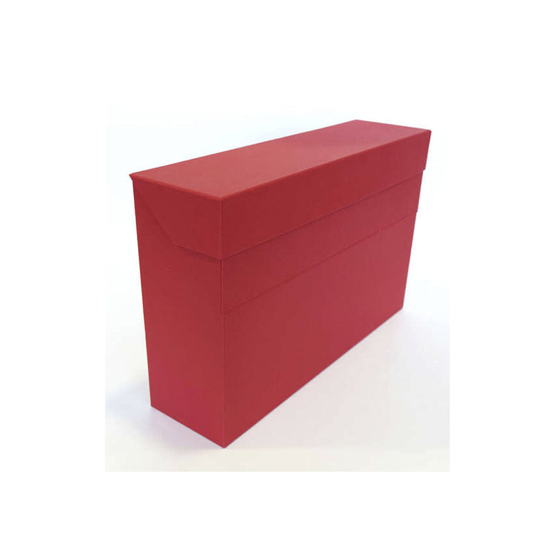Elba Caja de Transferencia Resistente 39.6x25.4cm - Tapa con Cierre de Seguridad - Asa Ergonomica - Color Rojo Intenso