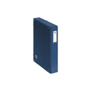 Dohe Caja para Proyectos Lomo 5cm - Carton Forrado con Papel Impreso y Plastificado - Cierre con Gomas - Color Azul