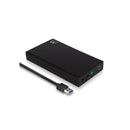 Ewent EW7056 Caja Externa para Disco Duro SATA de 3.5" -sin Tornillos - USB 3.2 - Cable 80cm - Color Negro