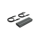 Ewent Caja Externa USB 3.2 - USB-C SSD sin Tornillos - Cable USB C-C y USB C-A - Color Gris