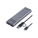 Ewent Caja Externa USB 3.2 USB-C - SSD, Cable USB C-C y USB C-A - Color Negro