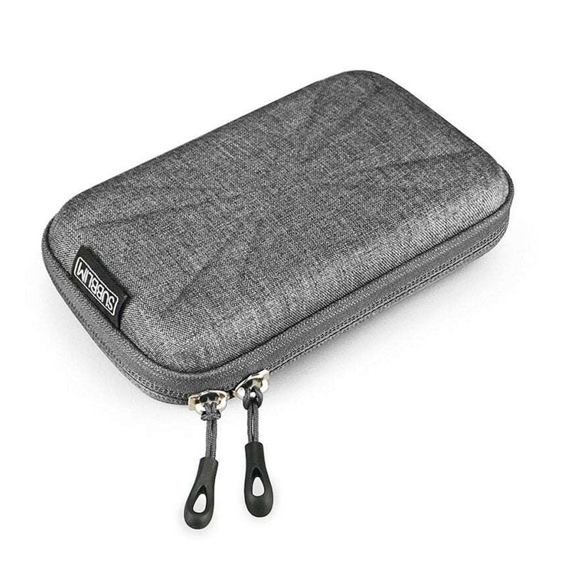 Subblim Funda rígida para Disco Duro - Medida: 145x90x30mm - Protección óptima contra golpes - Doble tirador de apertura - Bolsillo para accesorios - Color Gris