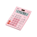 Casio GR-12C Calculadora de Sobremesa de 12 Digitos - Pantalla Extragrande - Simbolos de Comando de Funcion - Alimentacion Solar y Pilas - Color Rosa