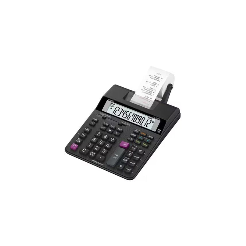 Casio HR-200RCE Calculadora Impresora de Sobremesa 12 Digitos - Impresion en 2 Colores - Funcion de Reimpresion/Impresion Posterior