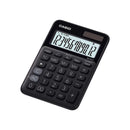 Casio MS-20UC Calculadora de Sobremesa Pequeña - Pantalla LCD de 12 Digitos - Alimentacion Solar y Pilas - Color Negro
