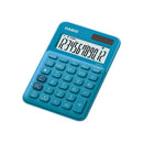 Casio MS-20UC Calculadora de Sobremesa Pequeña - Pantalla LCD de 12 Digitos - Alimentacion Solar y Pilas - Color Azul