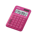 Casio MS-20UC Calculadora de Sobremesa Pequeña - Pantalla LCD de 12 Digitos - Alimentacion Solar y Pilas - Color Rosa Fucsia