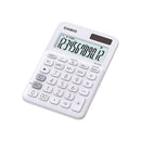 Casio MS-20UC Calculadora de Sobremesa con Pantalla de 12 Digitos - Simbolos de Comando de Funcion - Marcadores de Coma de 3 Digitos - Alimentacion Solar y Pilas - Color Blanco