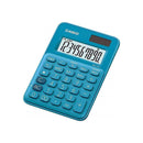 Casio MS-7UC Calculadora de Escritorio 10 Digitos - Tecla Doble Cero - Marcadores de Coma de 3 Digitos - Pulsacion de Teclas Simultanea - Alimentacion Solar y Pilas - Color Azul