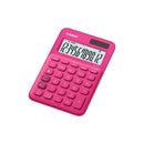 Casio MS-7UC Calculadora de Escritorio 10 Digitos - Tecla Doble Cero - Marcadores de Coma de 3 Digitos - Pulsacion de Teclas Simultanea - Alimentacion Solar y Pilas - Color Fucsia