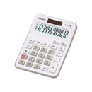 Casio MX-12B Calculadora de Escritorio Pequeña - Pantalla LCD de 12 Digitos - Solar y Pilas - Color Blanco
