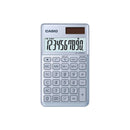 Casio SL-1000SC Calculadora de Bolsillo - Pantalla Extragrande de 10 Digitos - Alimentacion Solar y Pilas - Color Azul