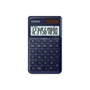 Casio SL-1000SC Calculadora de Bolsillo - Pantalla Extragrande de 10 Digitos - Alimentacion Solar y Pilas - Color Azul Oscuro