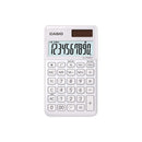Casio SL-1000SC Calculadora de Bolsillo - Pantalla Extragrande de 10 Digitos - Alimentacion Solar y Pilas - Color Blanco