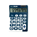Milan Calculadora de Sobremesa 10 Digitos - Teclas Grandes - Apagado Automatico - Color Azul y Blanco