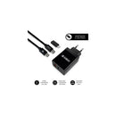 Subblim Cargador doméstico de 2 puertos - 25W - Carga rápida PD 3.0/2.0/Quick Charge 3.0 4.0 2.0 - Cable USB C reversible - Color Negro