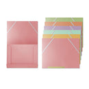 Bismark Pack de 6 Carpetas de Solapa Polipropileno - Tamaño A4 - Cierre con Gomas - Colores Surtidos Pastel