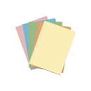 Dohe Pack de 50 Subcarpetas de Cartulina - Tamaño Folio - Ranura para Fastener - Colores Claros Surtidos