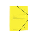 Mariola Carpeta de Carton Estucado con Solapas Folio 500gr/m2 - Medidas 34x25x1cm - Cierre con Goma Elastica - Color Amarillo