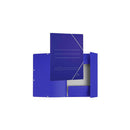 Mariola Carpeta de Carton con Solapas Folio 500gr/m2 - Medidas 34x25x1cm - Cierre con Goma Elastica - Color Azul Mate