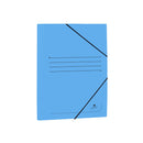 Mariola Carpeta de Carton Estucado con Solapas Folio 500gr/m2 - Medidas 34x25x1cm - Cierre con Goma Elastica - Color Azul