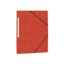 Mariola Carpeta de Carton Simil Prespan con Etiqueta en Lomo Folio 500gr/m2 - Medidas 34x25cm - Cierre con Goma Elastica - Color Rojo
