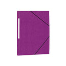Mariola Carpeta de Carton Simil Prespan con Etiqueta en Lomo Folio 500gr/m2 - Medidas 34x25cm - Cierre con Goma Elastica - Color Violeta